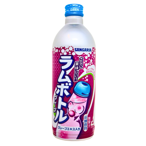 Sangaria Ramu Bottle Grape Soda 500ml-日本波子汽水葡萄味-500ml-DRISA204