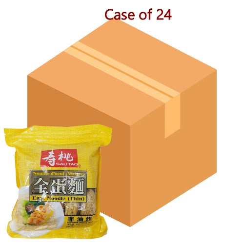 Sau Tao Egg Noodles - Thin-壽桃牌袋裝全蛋面(幼條)-454g-DNOOST406-24