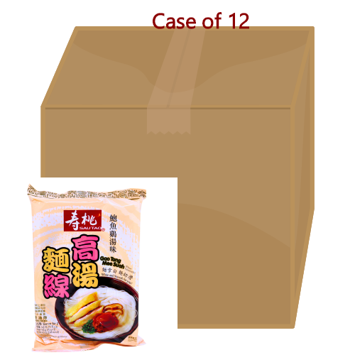 Sau Tao Mee Suah - Abalone Chicken (Flour Vermicelli)-壽桃牌高湯麵線-鮑魚雞湯味-140g-INST355-12