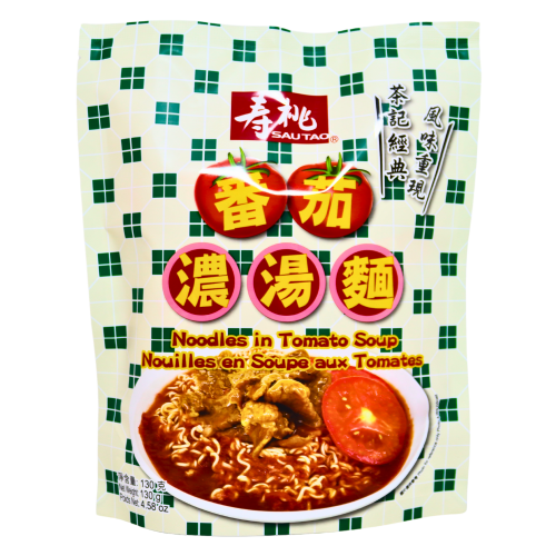 *Sau Tao Noodles - Tomato Beef*-*壽桃蕃茄濃湯麵*-130g-INST141