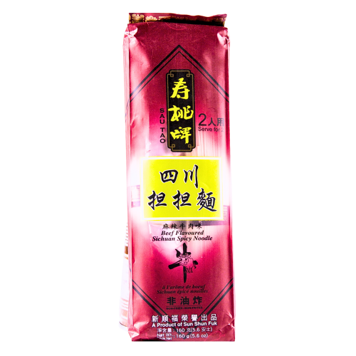 *Sau Tao Sichuan Noodles - Spicy Beef*-*壽桃牌四川担担麵 - 麻辣牛肉味*-160g-INST202