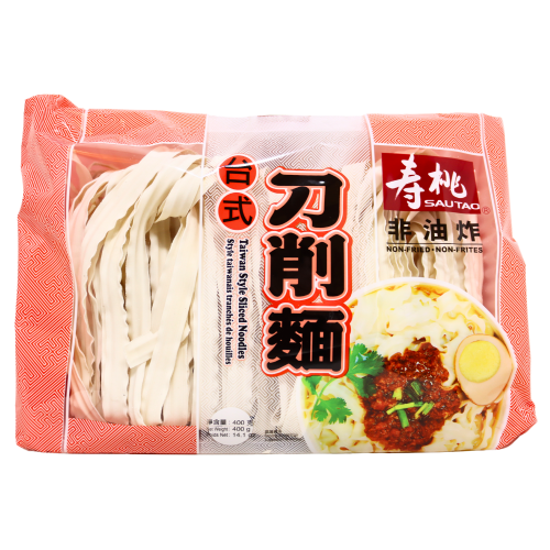 갤러리 뷰어에 이미지 로드, Sau Tao Taiwanese Style Slice Noodle (Flat Pack)-壽桃牌台式刀削麵(排裝)-400g-DNOOST501A
