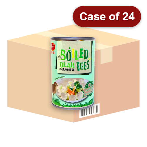 Shen Dan Boiled Quail Eggs 425g (Tin)-神丹水煮鵪鶉蛋 425g (罐裝)-425g-EGG408-24