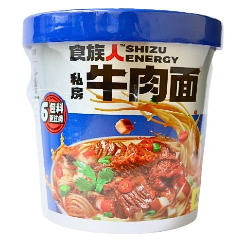 ShiZu Energy Cup Noodle - Beef-食族人私房牛肉麵-130g-INSZ103