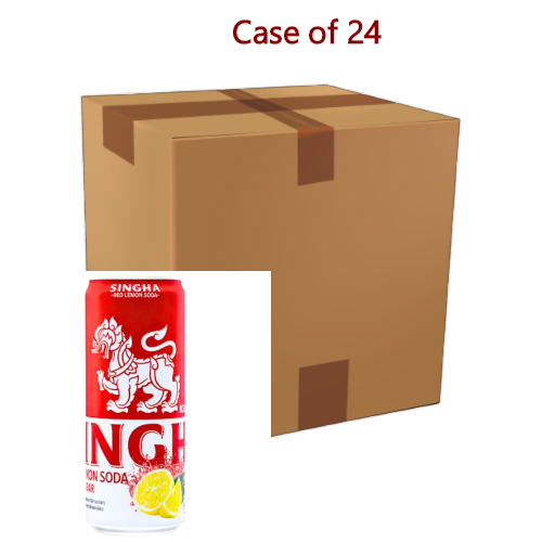 Singha Red Lemon Soda-泰國勝獅檸檬汽泡水 (紅罐)-330ml-DRISI104-24