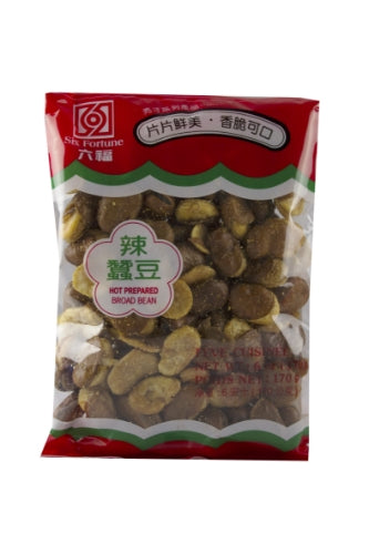 Load image into Gallery viewer, Six Fortune Hot Prepared Broad Bean-六幅辣蠶豆-170g-SNACSF102
