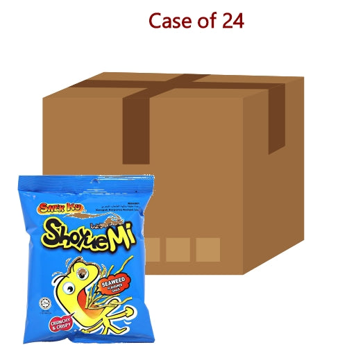 Snekku Shoyuemi Noodles Snack - Seaweed-司庫比點心麵餅乾-紫菜味-60g-SNACSN107-24