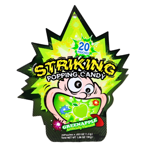 Striking Popping Candy - Green Apple-索勁爆炸糖-青蘋果味-30g-CANSK108