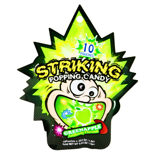 Striking Popping Candy - Green Apple-索勁爆炸糖-青蘋果味-15g-CANSK108A