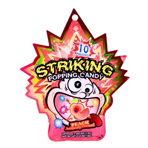 Striking Popping Candy - Peach-索勁爆炸糖-白桃味-15g-CANSK106A