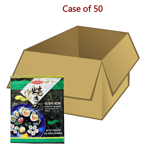 Sukina Roasted Seaweed (Laver) - 10 sheets-壽司紫菜-25g-JPN242-50