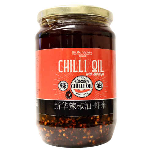 Sun Wah Chilli Oil with Shrimps 650g-新華辣椒油-蝦米-650g-CHISW201