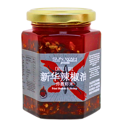 Sun Wah Fried Shallots and Shrimps Chilli Oil-新華炸蔥蝦米辣椒油-180g-CHISW105