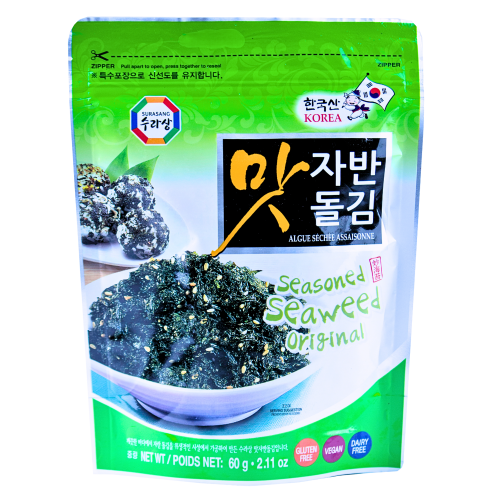 ギャラリービューアに画像を読み込む、Surasang Seasoned Seaweed (Laver)-即食紫菜（海苔）-60g-SNACSR101
