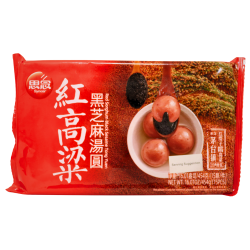 Synear Red Sorghum Black Sesame Rice Ball-思念湯圓紅高粱黑芝麻-454g-DES532
