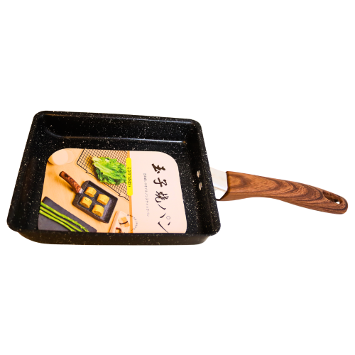 Tamagoyaki Pan 17*19cm (Japanese Omelette Pan)-木柄玉子燒鍋-1pc-KITEQ428