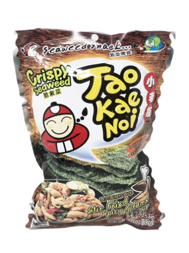 Tao Kae Noi Crispy Seaweed - Spicy Clams-小老板日本紫菜 - 辣蜆味-32g-SNACTKN126