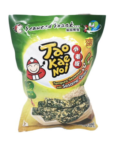 Tao Kae Noi Hi-Tempura Seaweed with Sesame Grain - Classic-小老板天婦羅紫菜加芝麻 - 經典口味-39g-SNACTKN129