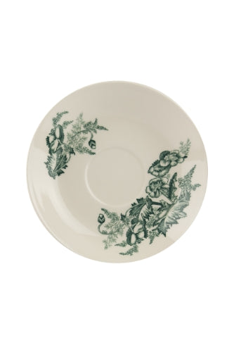 Tea Plate 5.5" Green Flower-5.5吋青色花紋底碟-1pcs-KITPL353