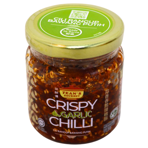 Tean's Gourmet Crispy Garlic Chilli-田師傅蒜香香脆辣椒酥-160g-CHITG104