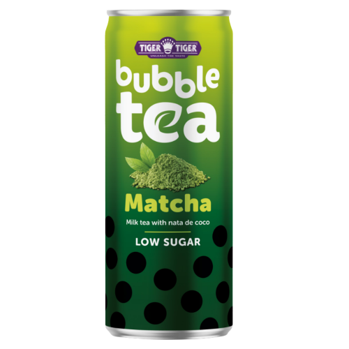 Tiger Tiger Bubble Tea - Matcha-雙虎牌抹茶珍珠奶茶-320ml-DRITT302
