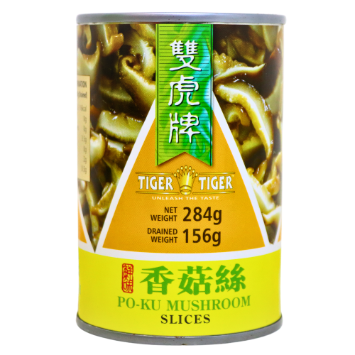 Tiger Tiger Sliced Po Ku Mushrooms-雙虎牌香菇絲-284g-MSH251