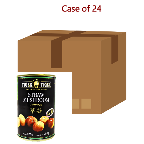 Tiger Tiger Straw Mushrooms Whole-雙虎牌草菇粒-425g-MSH117-24
