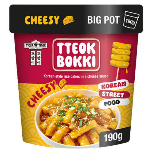 Tiger Tiger Tteobokki - Cheese-雙虎牌韓式炒年糕-芝士味-190g-INTT401