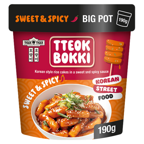 Tiger Tiger Tteobokki - Sweet & Spicy-雙虎牌韓式炒年糕-甜辣味-190g-INTT402