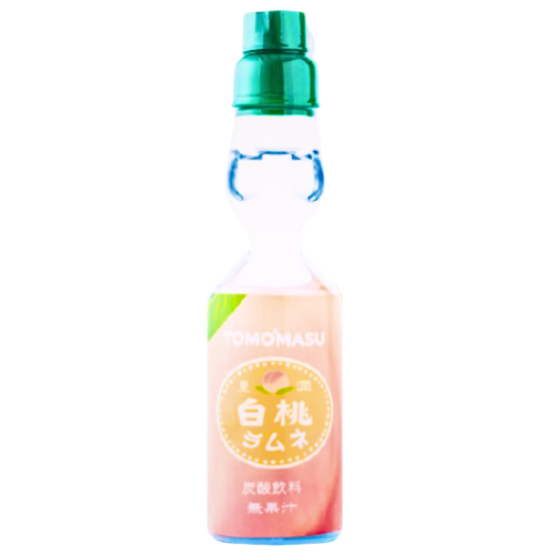 Tomomasu White Peach Ramune-Tomomasu 白桃汽水-200ml-DRITOM101