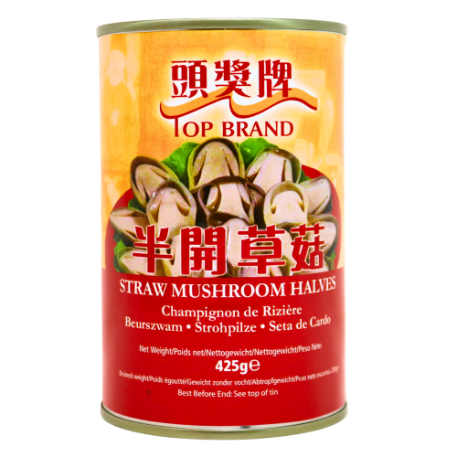Top Brand Straw Mushroom Half Cut-頭獎牌開半草菇-425g-MSH111