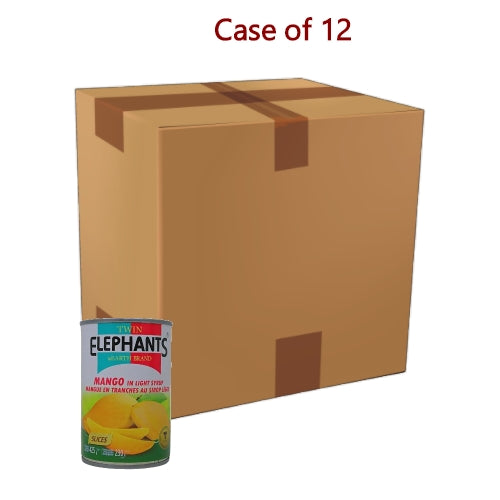 Load image into Gallery viewer, Twin Elephants Mango Sliced in Syrup-糖水芒果片-425g-TFRU307-12
