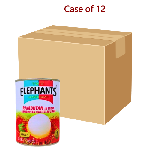 Twin Elephants Rambutan in Syrup-糖水紅毛丹-565g-TFRU305-12
