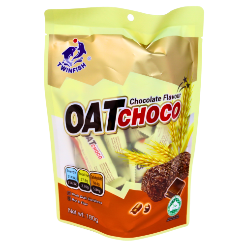 Twin Fish Chocolate Flavour Oats Biscuit-Twin Fish 燕麥餅(朱古力味)-180g-SNACTF102