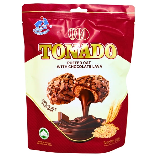 Twin Fish Oats Crispy Doughnuts-Twin Fish 燕麦爆浆甜甜圈-140g-SNACTF104