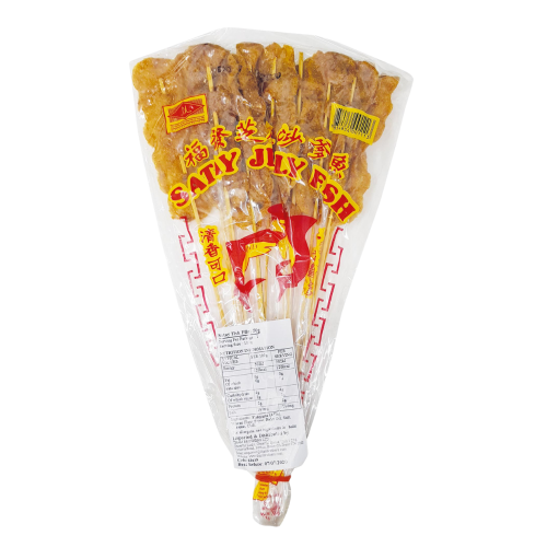 Two Shark Satay Jelly Fish Sticks (12 sticks)-福發芝麻沙爹魚串-40g-SNACTS201