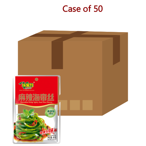 WJT Spicy And Hot Shredded Kelp-味聚特特級麻辣海帶絲-80g-PRE633-50