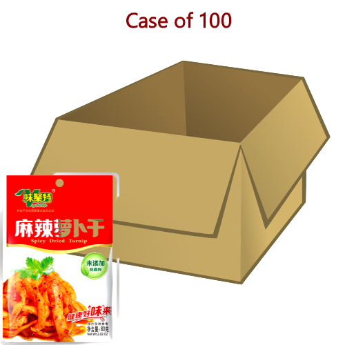 Load image into Gallery viewer, WJT Spicy Dried Turnip-味聚特特級麻辣蘿蔔干-80g-PRE641-100
