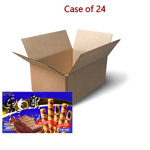갤러리 뷰어에 이미지 로드, Want Want Biscuit Chocolate Flavour-旺旺黑白配巧克力味-56g-BISWW126-24
