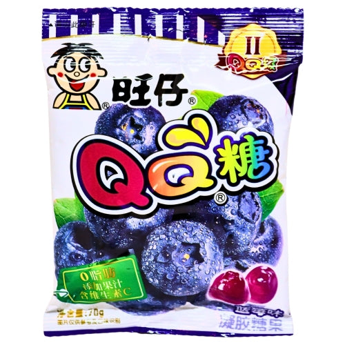 Want Want QQ Gummy (Blueberry Flavour)-旺仔QQ糖藍莓味-70g-CANWW105A