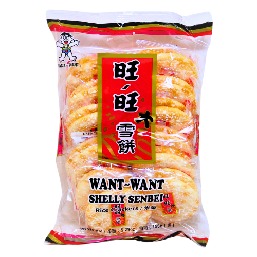 갤러리 뷰어에 이미지 로드, Want Want Shelly Senbei Rice Crackers-旺旺大雪餅-150g-BISWW105
