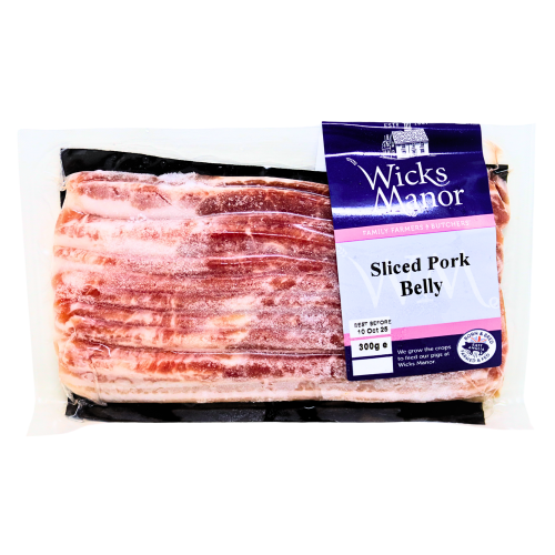 Load image into Gallery viewer, Wicks Manor Sliced Pork Belly (Rind-On)-切片五花肉-300g-FMEATWM101
