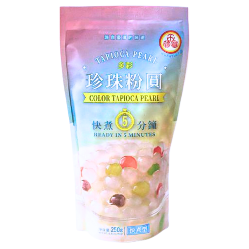 WuFuYuan Tapioca Pearl (Multicolour)-五福圓彩珍珠粉圓-250g-TAP105