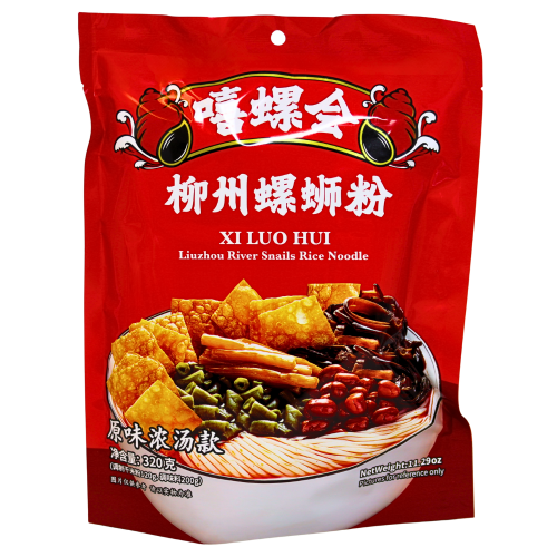 XLH Snails Rice Noodles (Rich)-嘻螺會-經典原味濃湯螺螄粉-320g-INXLH105