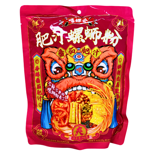 XLH Snails Rice Noodles - Tomato Flavour-嘻螺會肥汁螺螄粉 - 番茄味-330g-INXLH103