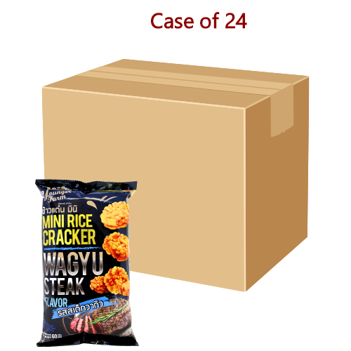 Load image into Gallery viewer, Younger Farm Mini Rice Cracker - Wagyu Steak-泰青農場迷你米餅-和牛扒味-60g-SNACYF101-24
