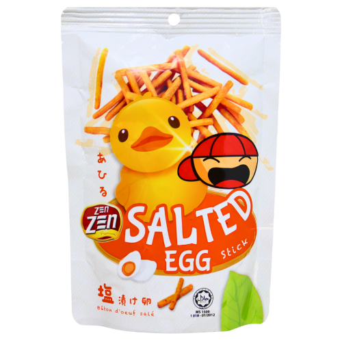 Zen Zen Shrimp Sticks - Salted Egg-鹹蛋味蝦脆條-60g-SNACZZ105