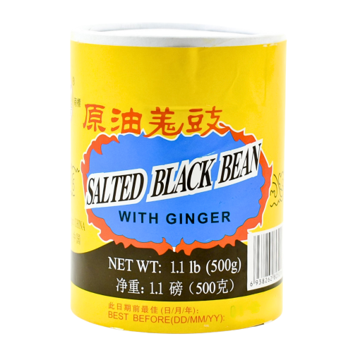 Preserved Black Bean (Round Tub) - Salted with Ginger-原油薑豉(圓盒裝)-PRE101