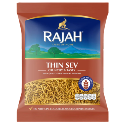 Rajah Thin Sev Snack-印度塞夫(香辣脆細麵乾)-SNACR102