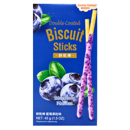 YY Double Coated Biscuit Sticks - Blueberry-美味時刻果粒棒-藍莓味-BISYY108